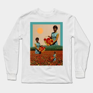 Flower Picker - Surreal/Collage Art Long Sleeve T-Shirt